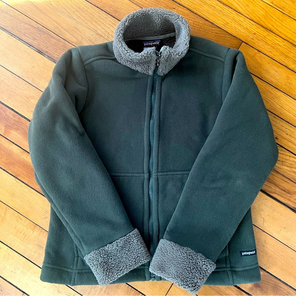 VINTAGE PATAGONIA Synchilla Windzone Full Zip Dark Green Jacket Small